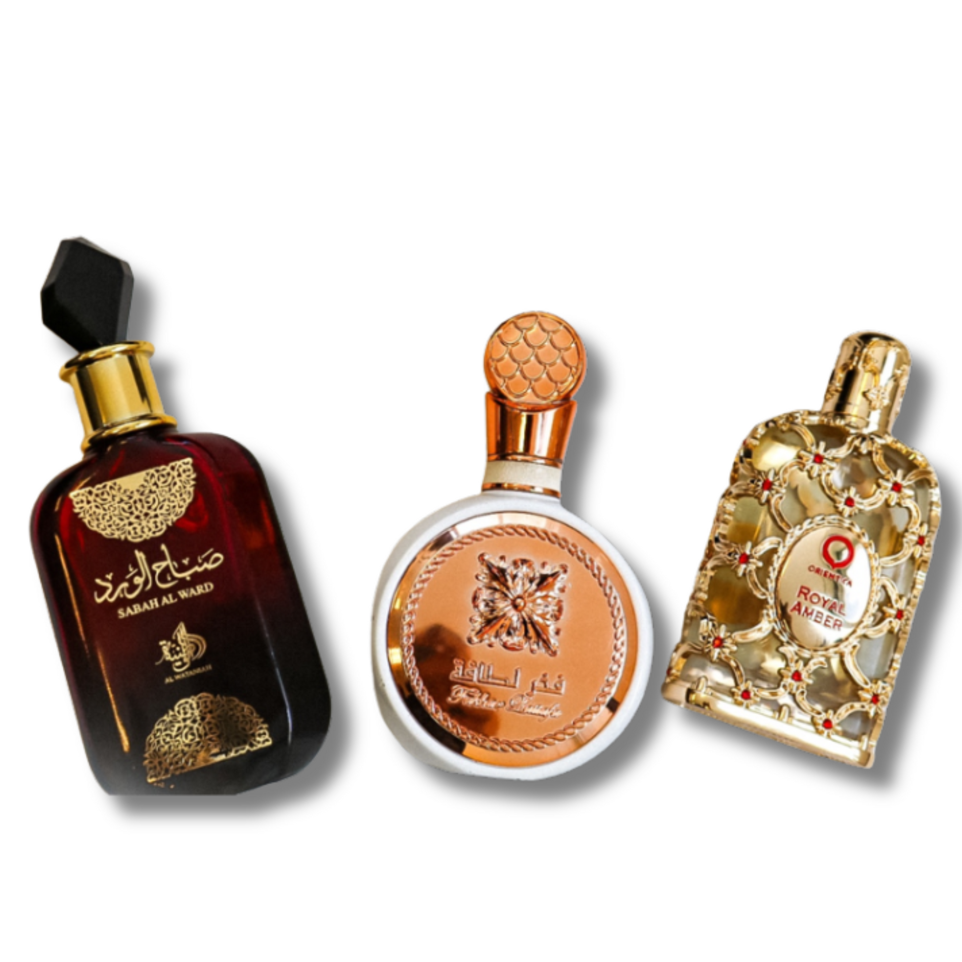 Zestaw 3 Perfum | Sabah Al Ward 100 ml, Fakhar 100 ml, Royal Amber 100 ml